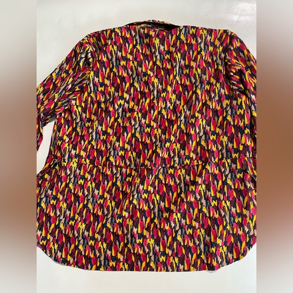 NEW Size PXL Petite Investments 3/4 Sleeve Popover Blouse Polyester Red $59 - Picture 9 of 10